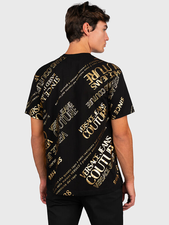 T-shirt with gold logo prints - 3