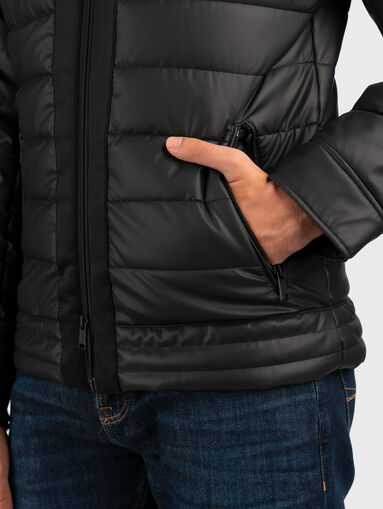 Quilted jacket with logo accent - 3