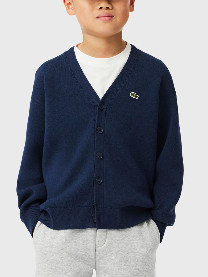 V neck cardigan brand LACOSTE — Globalbrandsstore.com/en