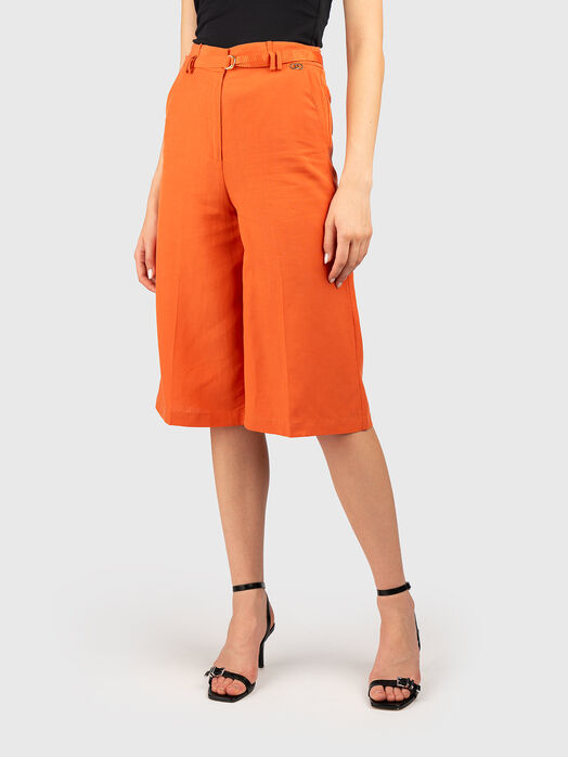 Linen blend shorts