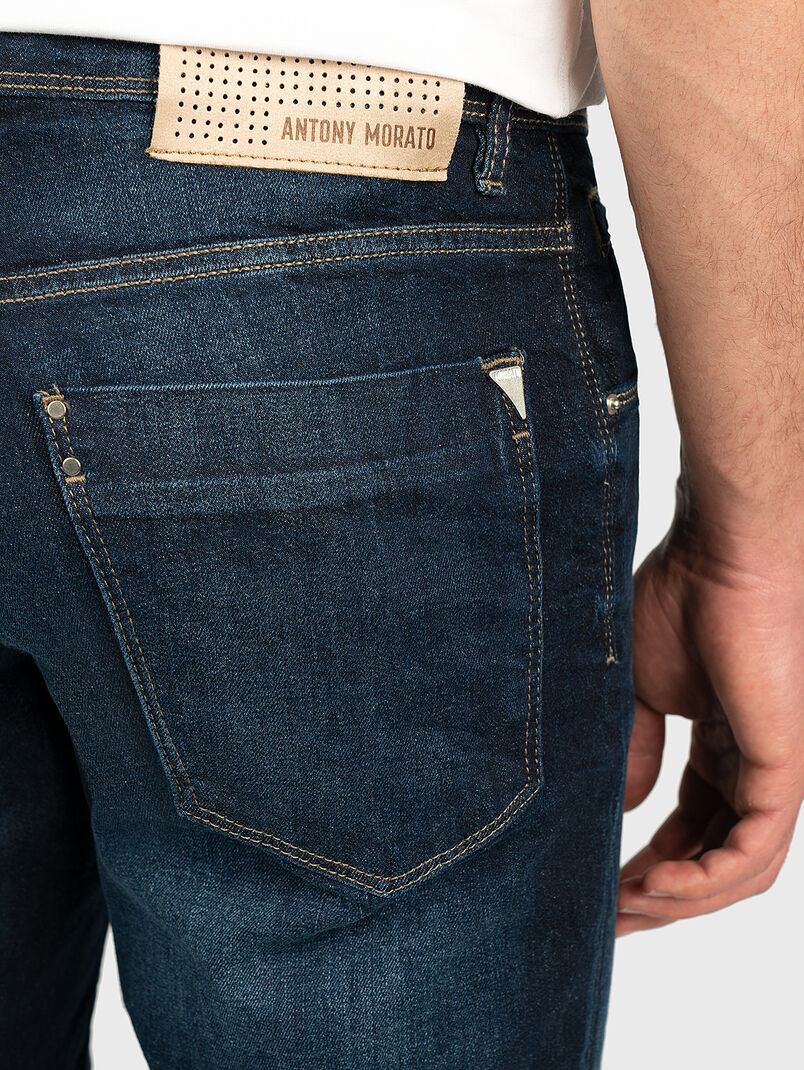 DAVE denim shorts with washed effect - 3