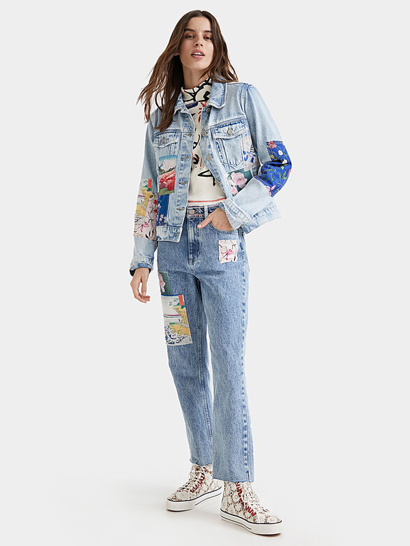 Denim jacket with art accents - 3