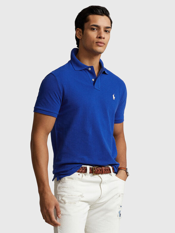 Cotton Polo-shirt with contrasting embroidery - 0