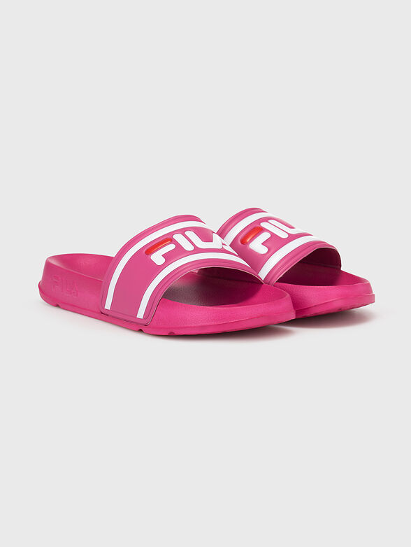 MORRO BAY Black slippers with logo - 2