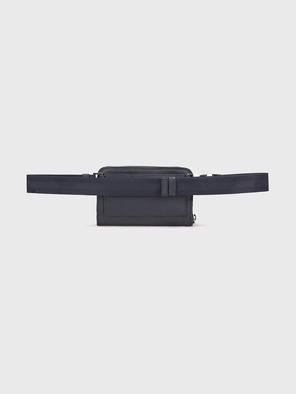 Leather waist bag with logo - 2