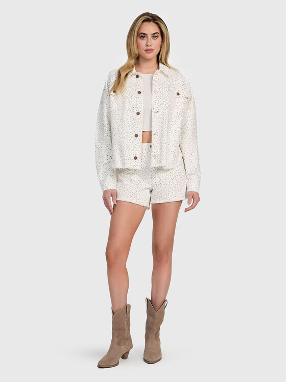 Дънково яке с апликирани кристали - 2