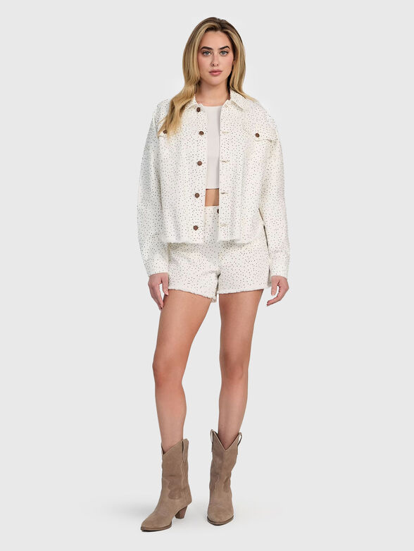 Denim jacket with rhinestones - 2