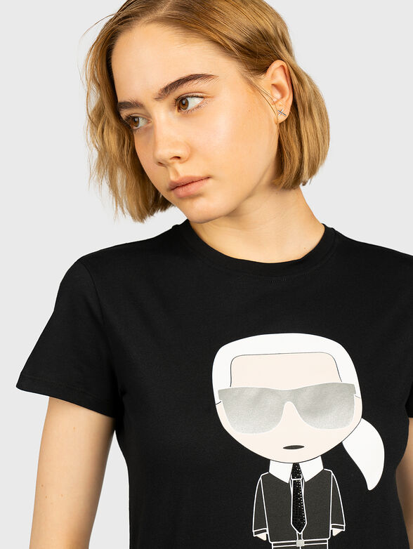 IKONIK Black T-shirt with maxi logo print - 2