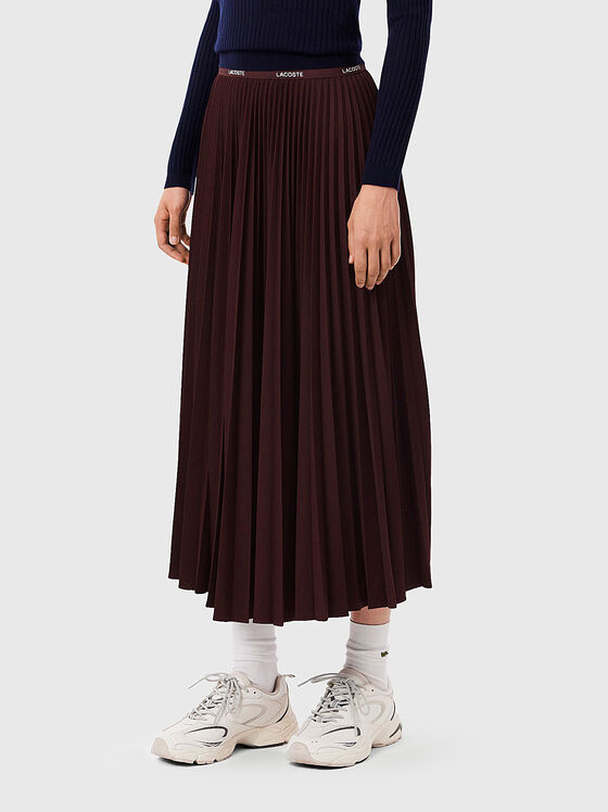 Midi pleated skirt - 1