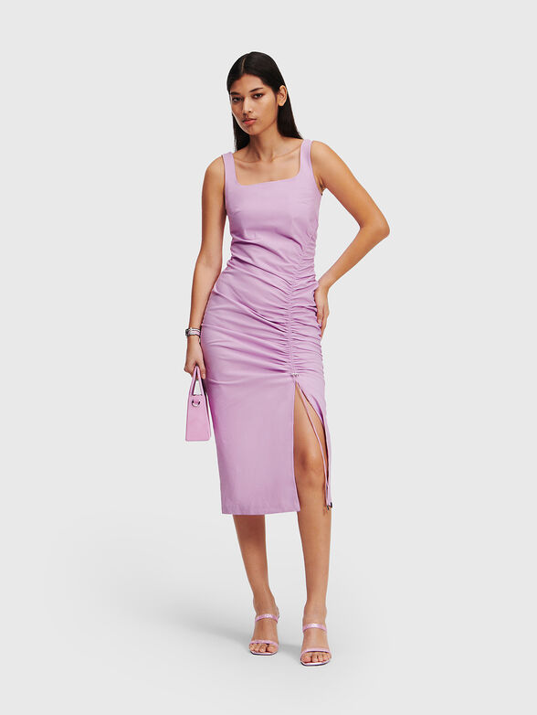 Purple dress with slit - 4