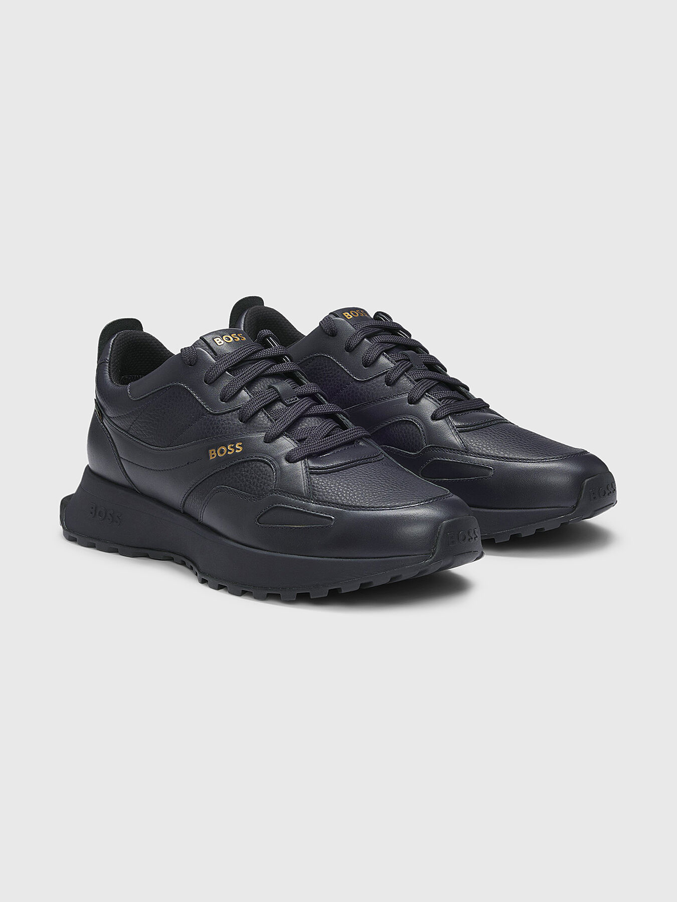 GORE-TEX black leather shoes brand BOSS — Globalbrandsstore