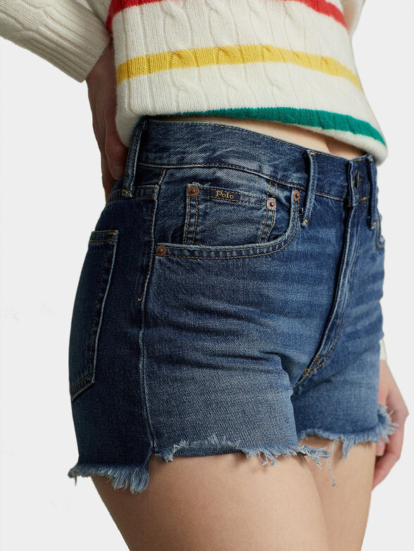 Denim shorts with pockets - 3
