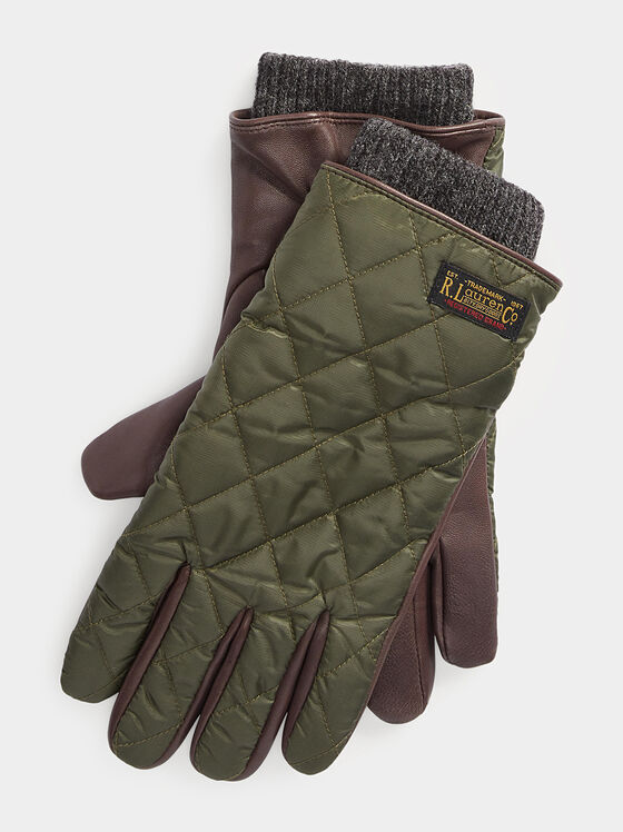 Зелени ръкавици с капитониран ефект - 1