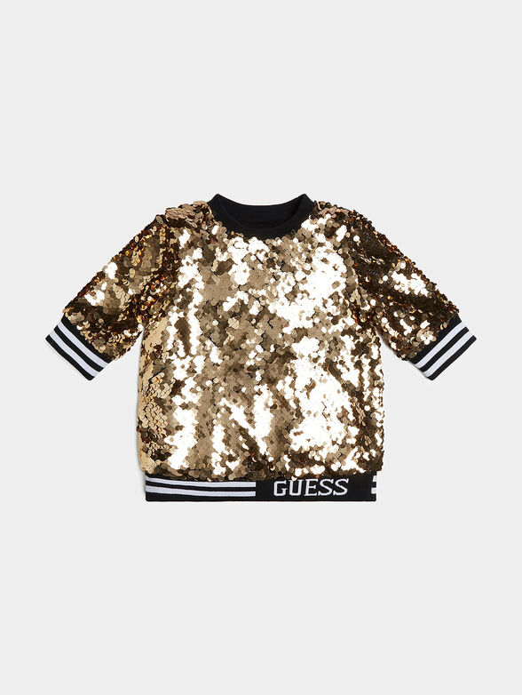 T-shirt with applique sequins - 1