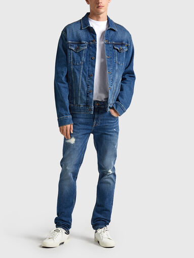 Slim jeans with accent rips - 5