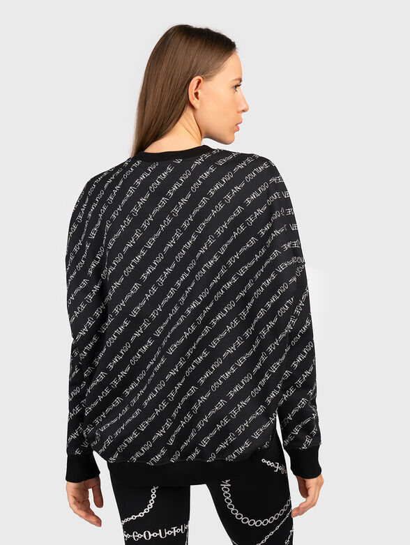 Black sweatshirt with monogram print - 2