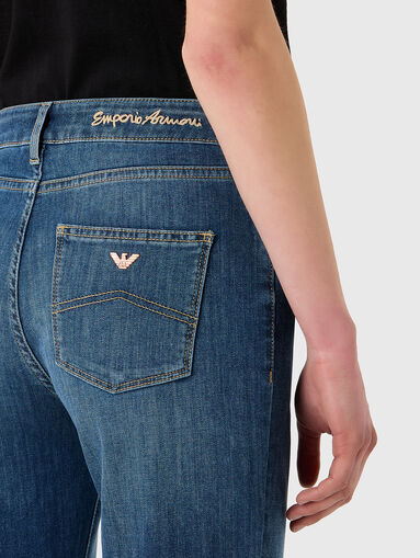 Skinny jeans with embroidered logo  - 3