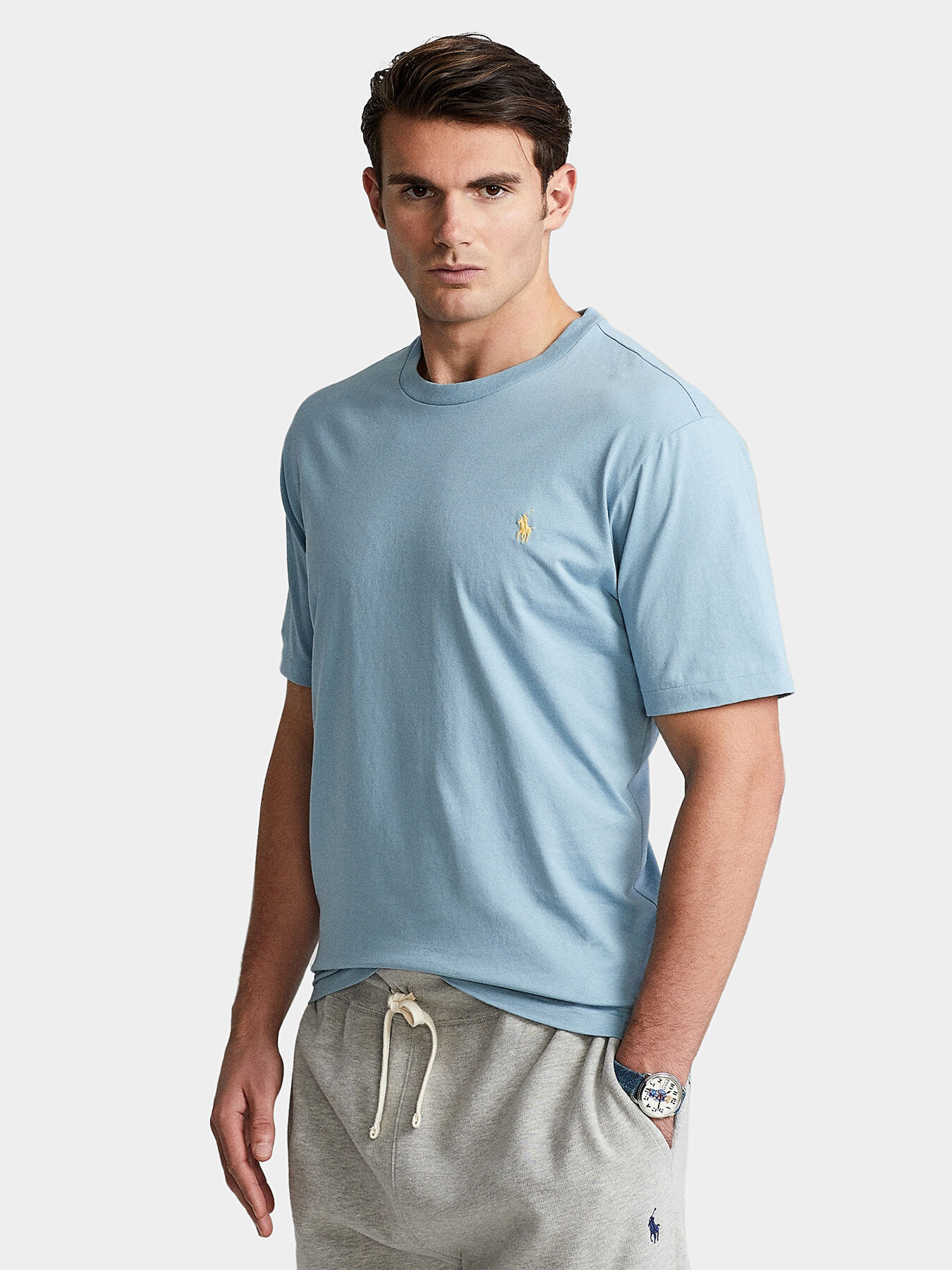 Tシャツ・カットソー POLO RALPH LAUREN Logo embroidery t-shirt Blue Polo Ralph Lauren Embroidered Logo T-Shirt | Saks Fifth Avenue