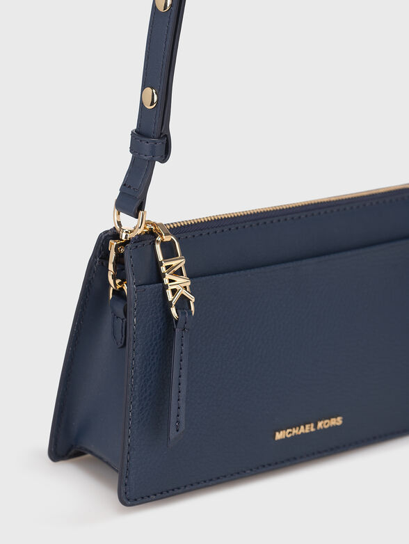 Dark blue crossbody bag with gold details - 6