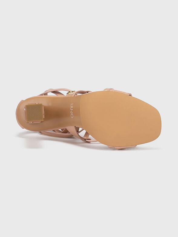 SERENA 05 beige sandals heel - 5