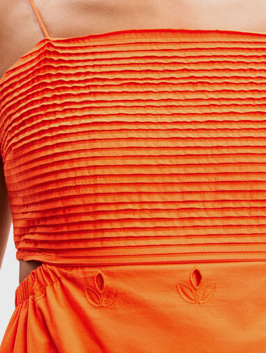 Cotton dress with thin straps - 4