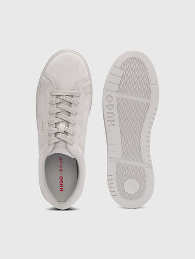 Suede sports shoes with logo - 5