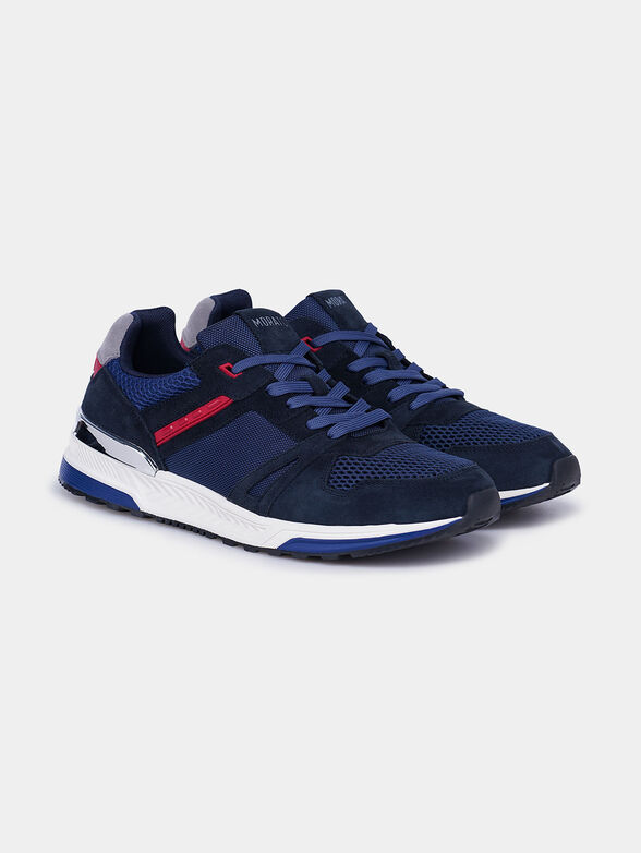Navy sneakers with suede details - 2