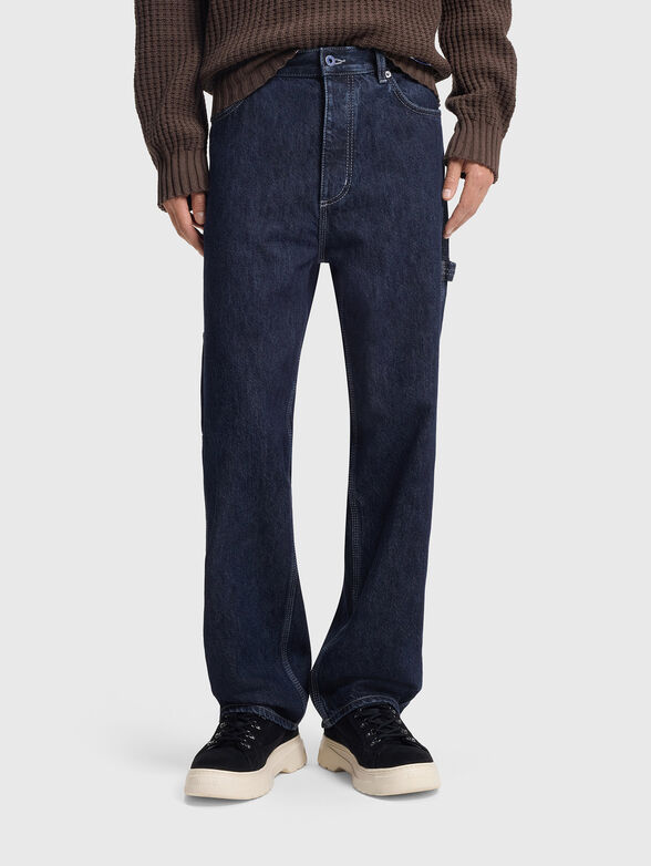 CARPENTER baggy fit jeans in dark blue denim - 1