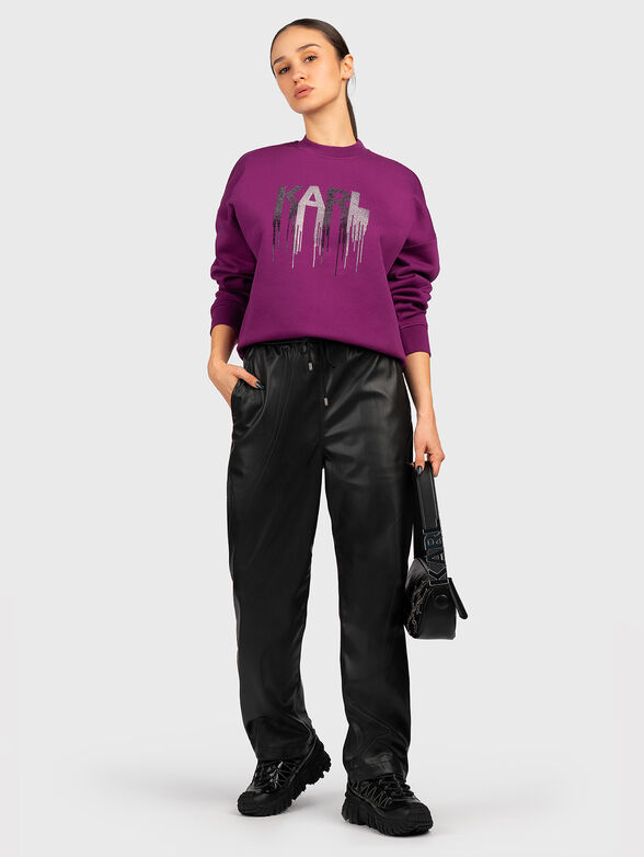 Sweatshirt with rhinestone detail - 2