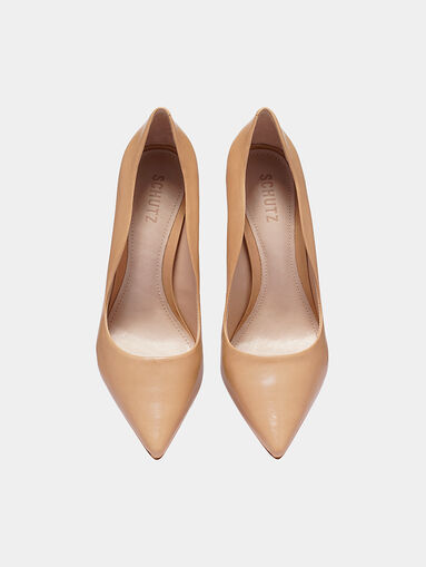 Beige shoes with sharp toe - 5