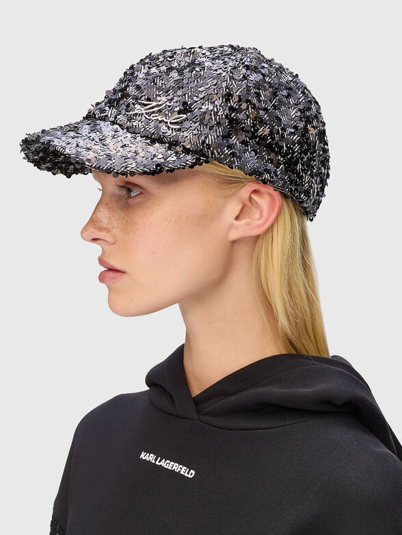 K/SIGNATURE sequin cap - 2