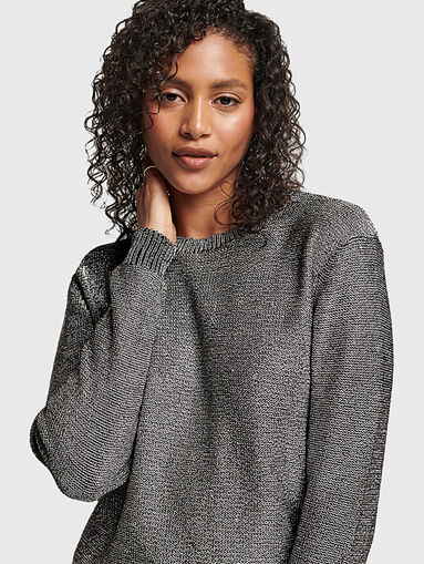 Knitted sweater with metallic effect  - 5