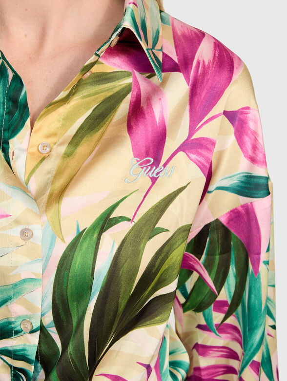 Shirt with floral print  - 4