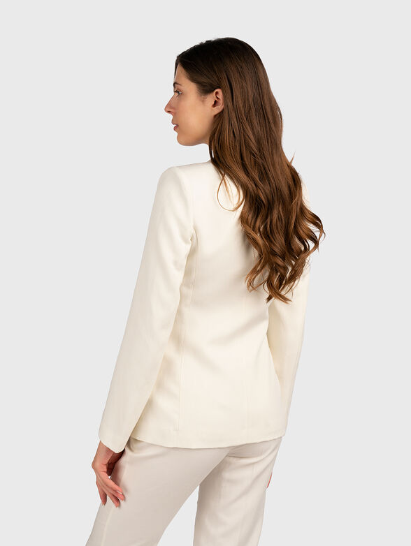 MARTINA blazer with gold buttons of linen blend - 3