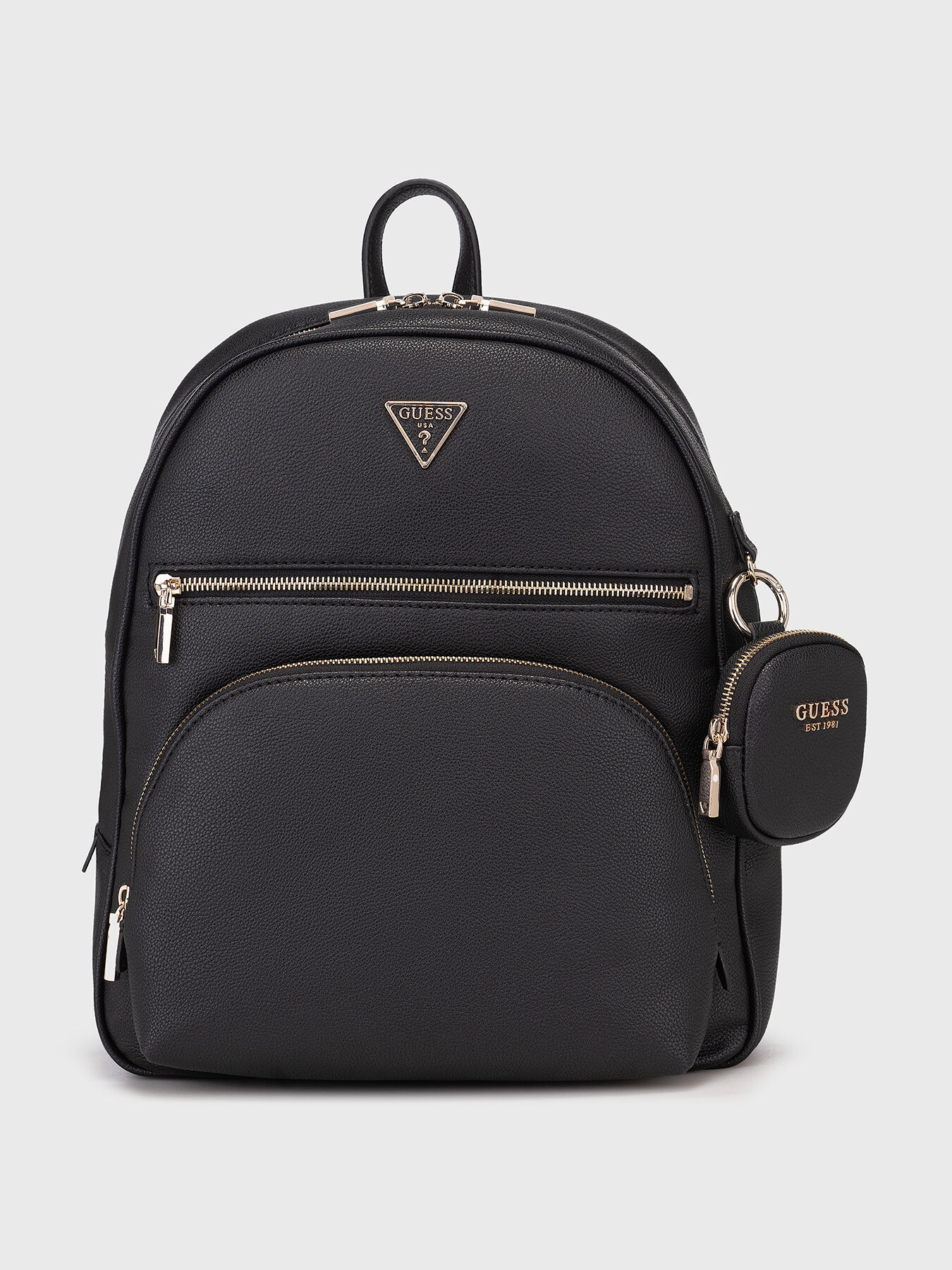 Guess leather backpack deals