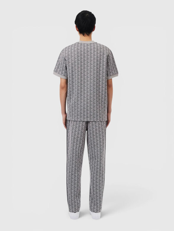 Brown sports trouser with monogram print - 2