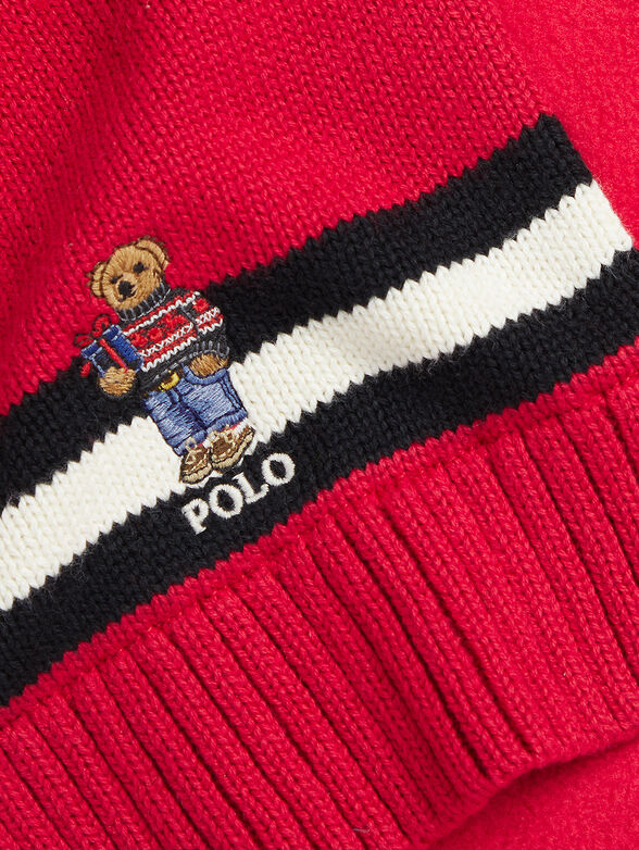 Scarf with Polo Bear embroidery - 2