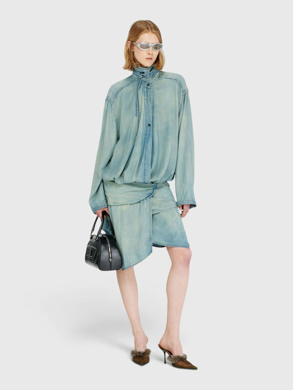 Oversize denim shirt dress - 3