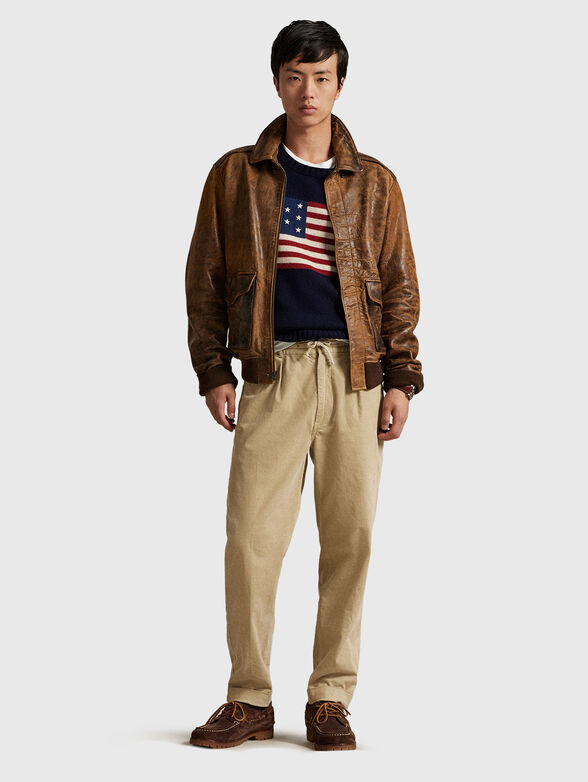 Beige corduroy trousers - 4