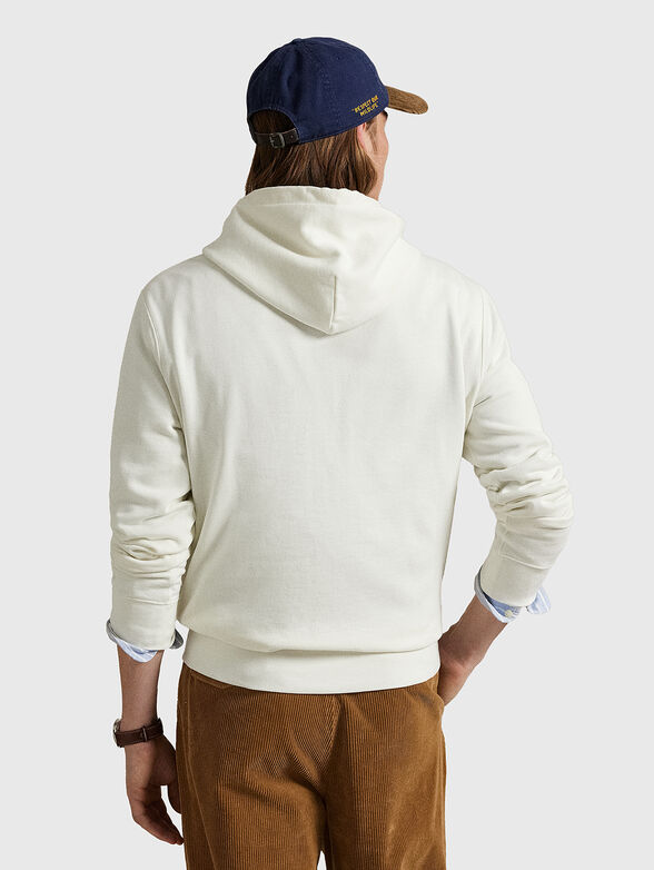 Cotton sweatshirt with hood and Polo Bear print - 3