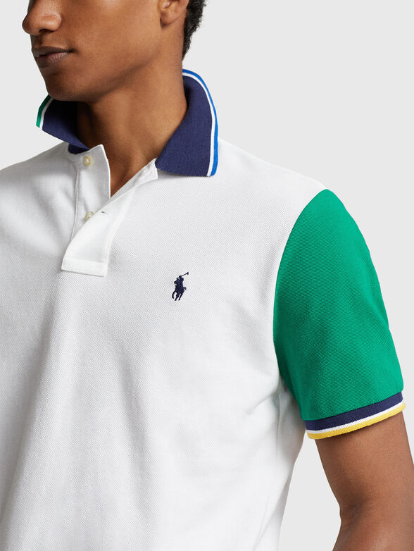Polo shirt with contrast sleeves and collar - 4
