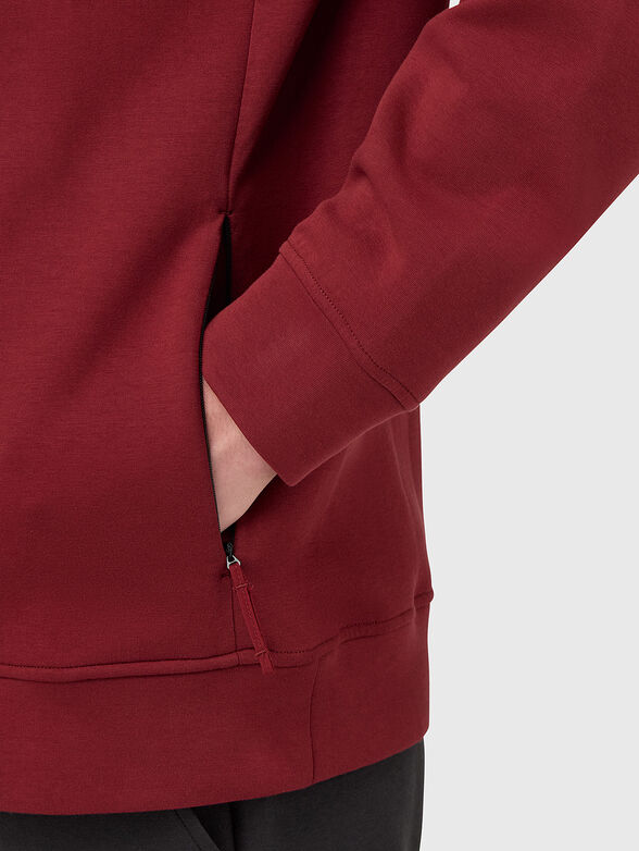 Sweatshirt with polo collar and zipper  - 4