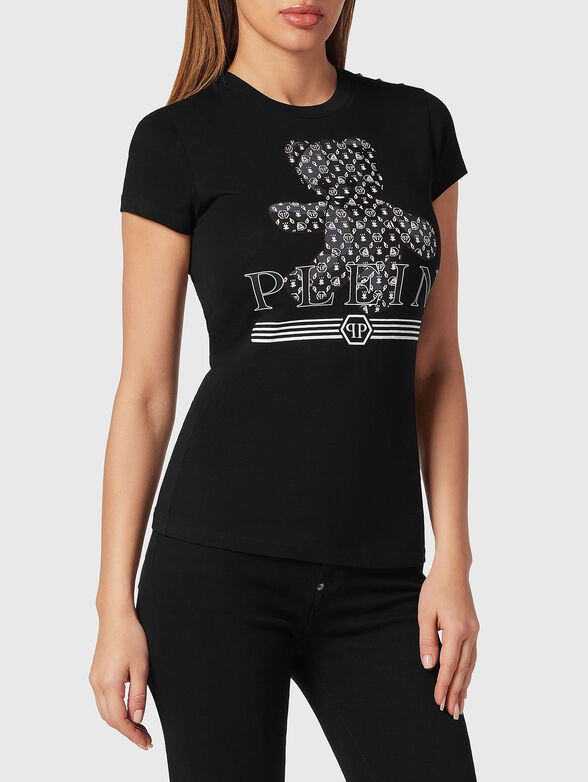 Black t-shirt SEXY PURE TEDDY BEAR with print - 1