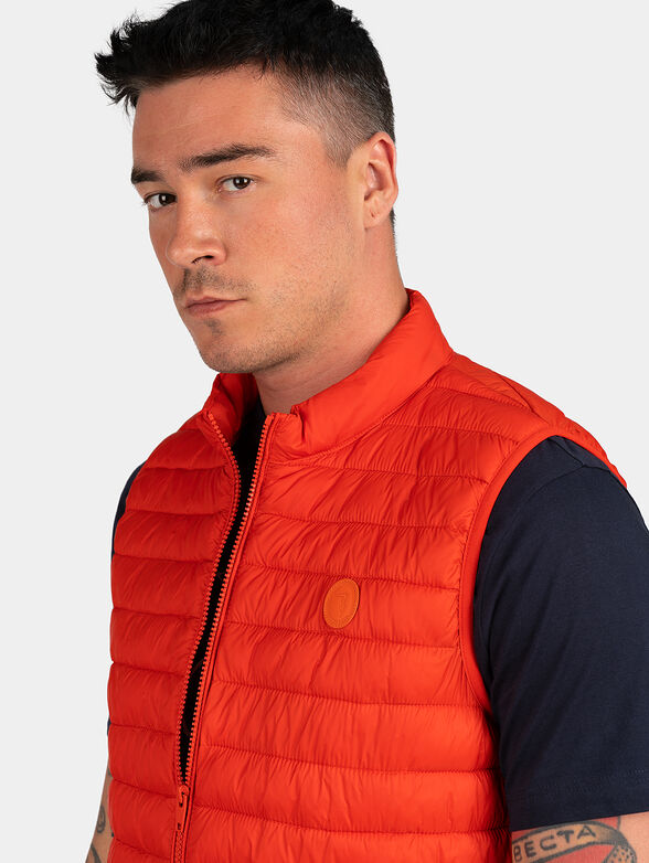 Bright orange vest with logo detail - 4