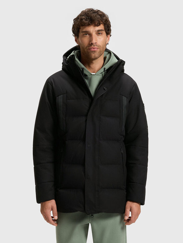 Padded jacket with removable hood - 1
