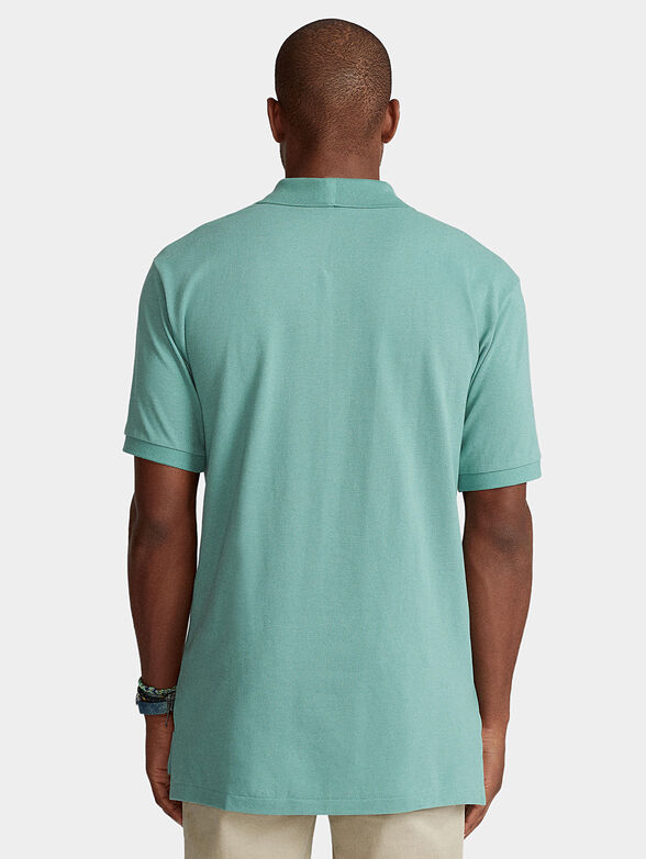 Green cotton polo-shirt - 3
