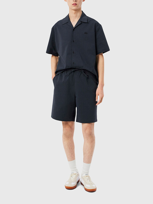 Black cotton shorts - 1