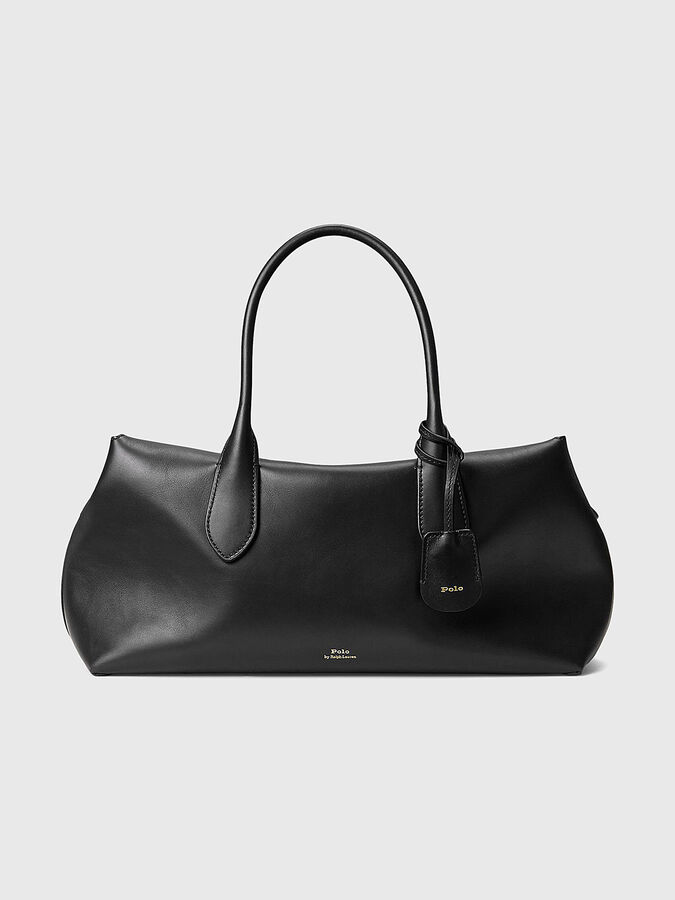 Big leather bag with long strap