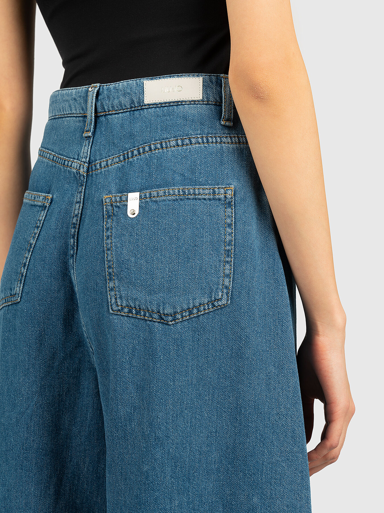 パンツ LIU JO Woman Pants Blue MA4276T7144 93921 LIU JO Palazzo Trousers | Blue | FARFETCH OM