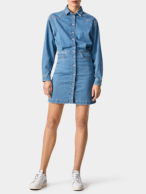 JANE short denim dress - 2